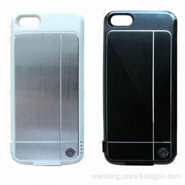 Back battery for iPhone5 2,600mah charger case with leather protected cover